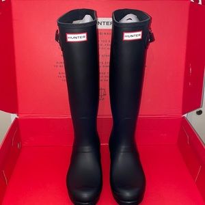 New Hunter Original Tall Long Boots in Matte Black